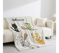 Générique Jeté de Canapé 2 Personnes Noir Gris Couverture en Flanelle,Mystérieux Pirate Navire Halloween Microfibre en Peluche Blanket Convient Aux Enfants 150 * 200 cm