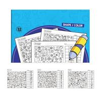Générique Jeu Cherche Et Trouve - Jeu de Coloriage Puzzle Interactif pour l'Éveil Éducatif,Bloc D'Activités avec Autocollants | pour Les À La Maison École Classe Voyage Et Chambre
