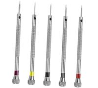 Générique Jeu de 5 Tournevis de Précision en Métal pour Montres et Lunettes Mini Tournevis d'Horloger Compact et Léger Outils de Réparation Multifonctions pour Entretien Minutieux