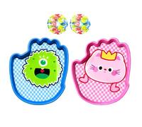 Générique Jeu De Balle Lancer Et Attraper,Jeu Portable - Jeux D'Adresse avec Balles - pour en Famille Temps De Parc Jardin D Extérieur Intérieur Développement Et Amusement