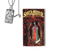 Générique Jeu de Cartes de Tarot de Santa Muerte - édition de Poche, Papier cuivre, idéal pour Les débutants, Comprend Cartes et Collier