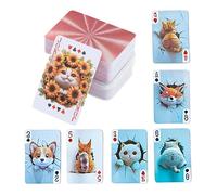 Générique Jeu de Cartes Mini,Jeu Imperméable pour Fêtes et Soirées | de Table Interactif,pour Adultes Magiciens Réunions Familiales Collectionneurs Voyageurs Événements à Thème Camping Bars Clubs