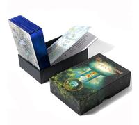 Générique Jeu de Cartes Oracle Illuminated Earth | 63 carats | Premium Blue Core 350gsm | 12x8cm | Luxueuse boîte de Film doré | Idéal pour Guider et Comprendre