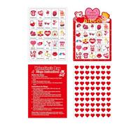 Générique Jeu de Cartes pour Couple - Jouet Interactif et Drôle pour Bureau ou Maison | 24 Cartes Bingo Saint-Valentin, Idéal Fêtes Activités ole Famille Couples Mariés