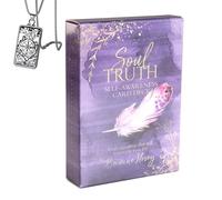 Générique Jeu de Cartes SoulTruth Oracle - Format de Poche pour Les débutants avec Collier - Conseils Inspirants, Facile à Utiliser