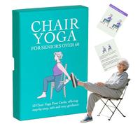 Générique Jeu De Cartes Yoga sur Chaise - Jeu D Exercices sur Chaise pour Seniors De Plus De 70 Ans,53 Postures Douces De Yoga pour Adultes Débutants Hommes Femmes Seniors Bureau Maison