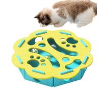 Générique Jeu De Casse-Tête pour Chat | Puzzle Interactif en Feutrine avec Boîte | Distributeur Stimulant pour L'ennui des Chats Repas Voyage | Maison Chambre Salon Balcon Anniversaire