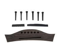Générique Jeu de Chevilles de Chevalet pour Guitare Folk, Kit de Pièces de Rechange en Matériau Résistant, Accessoires de Réparation pour Pont de Guitare Acoustique, Fournitures