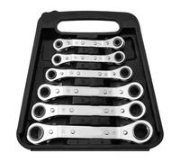 Générique Jeu De Clés Coudées Métriques 6 Pièces, Clés À Cliquet 6-19 Mm Avec Organiseur De Rangement