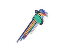 Générique Jeu de clés d'extrémité boîte, clé étoile Torx, tournevis à bille, Allen, outil Type L, 9 pièces, couple 1.5mm-10mm, longue douille métrique(TORX KEY SET LONG)
