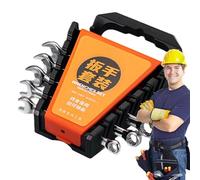 Générique Jeu de clés mixtes à cliquet, jeu de clés à cliquet | Clés à engrenages Combinaison à - Clé de précision métrique 6-17mm, Kit de avec organisateur de rangement, à combinées