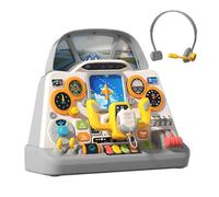 Générique Jeu De Cockpit d'avion pour - Panneau De Commande De Vol avec Lumière Et Son, Jouet d'avion Interactif | Crèche, Jardin D', Salle De Jeux Intérieure, Activité À Domicile, Jeu De Rôle Aé