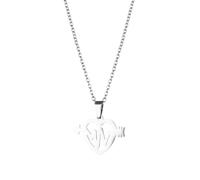 Générique Jeu de colliers en argent battement de cœur en argent collier pour femmes charmes cœur d’amour pendentifs cadeaux pour amants TZ94