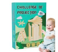 Générique Jeu De Construction De Tour D'Empilage en Bois,Activité De Fête pour La Coordination Œil-Main,Jeu d'Empilage de Planche en Bois - pour De 3 Ans Et Plus, Garçons Et Filles Et Tout-Petits