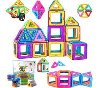 Générique Jeu de Construction Magnétique,Jeux Magnetique Enfant,Bloc de Construction Magnétique,60 Pièces Construction Magnetique Enfant Jouet Jouets Educatif pour Jeux Enfants 3+ Ans