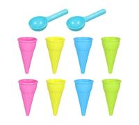 Générique Jeu de Cornets de Glace | 10-Pièces Moule à Sable de Plage - Set de Crème Glacée Factice,pour Activités Estivales en te de Carnaval, Anniversaire, d'Âge Préscolaire