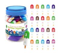 Générique Jeu De Correspondance De Nombres - Ensemble Éducatif en Bois sur Le Thème De La Crème Glacée | Jeu Éducatif pour D'âge Préscolaire, Apprentissage des Chiffres Et des Couleurs, Jouet