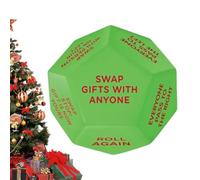 Générique Jeu de dés de Noël, 12 côtés Jeu de société en Bois pour Noël, Fournitures d'activités de Groupe pour Rassembler Le Barbecue voyageant à la Maison datant de la Cour arrière-Cour de la fête