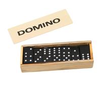 Générique Jeu de Dominos Double Six | Ensemble Domino pour Jeux de société Classiques | Jeu de société éducatif Dominoes Double 6, 28 tuiles avec étui en Bois Marron pour Adultes,