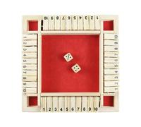 Générique Jeu De Fermer La Boîte en Bois - Je-u De Table Éducatif pour Le Calcul Mental, Jeu De Dés Mathématique 2-4 Joueurs, Divertissement Familial Et Apprentissage
