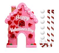 Générique Jeu de Golf Saint-Valentin,Jeu d'Intérieur Portable - Parcours de Golf pour Les Fêtes avec Club et Balles | pour Couples Femmes Hommes Fêtes en Famille