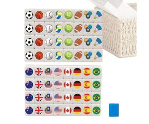 Générique Jeu de,Jeu interactif Parent-Enfant Portable - Tuiles de Jeu à Motif Football | pour Hommes Femmes Jeunes Vacances Scolaires Réunions conviviales Recyclable