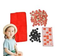 Générique Jeu De Loto en Bois - Jeu Familial Traditionnel avec Tonnelets en Bois, Cartes Et Jetons pour Et Adultes | Jouets Russes pour Anniversaire Noël Pâques Fournitures.