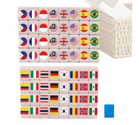 Générique Jeu de Mahjong - Jeu interactif Parent-Enfant Portable | de Mahjong Drapeau National - pour Ado Enfant Famille Amis Vacances Scolaires Soirées