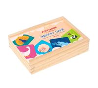 Générique Jeu de Mémoire et d'Association | en Bois - Jouet Éducatif pour la Mémoire,pour Filles Garçons d'Âge Préscolaire Maternelle Crèche Salle de Jeux Chambre Salon Maison École Fêtes