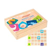 Générique Jeu de Mémoire pour - en Bois | Jouet Éducatif pour la Mémoire,pour Filles Garçons d'Âge Préscolaire Maternelle Crèche Salle de Jeux Chambre Salon Maison École Fêtes