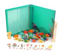 Générique Jeu De Pêche | avec Cartes Jouets Éducatifs en Bois - Jeu De Pêche Magnétique avec Mots pour La Maternelle,pour Garçons Filles Maternelle Maison Fête Anniversaire Journée des