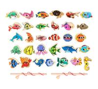 Générique Jeu De Pêche - Jeu Sensoriel D'Attraper des Poissons - Jouets Éducatifs D'Interaction Parent-Enfant pour Développer La Motricité Fine Et Les Sens