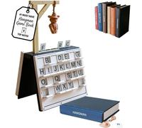Générique Jeu de Pendu Playbook Hangman, Jeu de Société Pendu Portable Pliable Imprimé en 3D, Jeu du Pendu Magnétique pour Adultes, Jeux de Table de Défi d'orthographe et de Vocabulaire