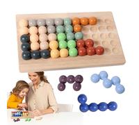Générique Jeu De Perles sur Plateau - Tri des Couleurs Et Empilage - Jeu de Puzzle en Bois avec Perles sur Planche,pour Maison Salle De Classe Voyage Trajets en Voiture Filles Élèves Plus De 36 Mois
