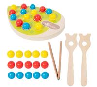 Générique Jeu de Perles sur Tableau à Picots, Jeu d'Association et Comptage avec Perles, Amélioration Motricité Fine Tout-Petit Jouet Interactif pour Voyage Maison Crèche