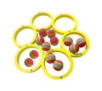 Générique Jeu De Piscine - Jeu D'Adresse Flottant pour Piscine,Activité Sportive Aquatique Interactive avec 12 Balles Arc-en-pour Amis Adultes Famille Et Camarades De Classe