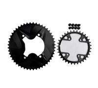 Générique Jeu de Plateaux vélo Gravier Ronds for Plateau 2 Vitesses Aero, Compatible for Shimano GRX 820/810 asymétrique(GRX-Black)