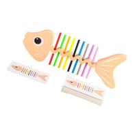 Générique Jeu de Reconnaissance des Couleurs avec Copie de Motifs de, B | Ensemble assorti coordonné, 1 base en forme de poisson et 18 tiges colorées, 60 arrangements visuels pour un jeu