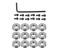Générique Jeu de roulements pour fraise à Bois 1 Set Kit d'accessoires de rechange Acier Argenté Vis Inclus pour Réglage de Profondeur de Coupe Plusieurs styles