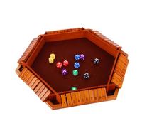 Générique Jeu de Table en Bois pour 6 Joueurs - Jeu de dés Classiques - Jeu de Voyage - Jeu de dés Traditionnels en Bois pour Pubs - Grands Jeux de société pour l'ensemble