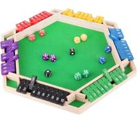 Générique Jeu de Table en Bois pour 6 Joueurs - Jeu de dés Classiques - Jeu de Voyage - Jeu de dés Traditionnels en Bois pour Pubs - Grands Jeux de société pour l'ensemble