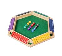 Générique Jeu de Table en Bois pour 6 Joueurs - Jeu de dés Classiques - Jeu de Voyage - Jeu de dés Traditionnels en Bois pour Pubs - Grands Jeux de société pour l'ensemble