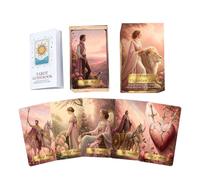 Générique Jeu de Tarot - 78 Pièces Jeu de Société Classique Rose Portable,Cartes de Tarot Oracle,pour Famille Amis Rêve Amour Classe Maison Voyage Lecture Anniversaire Rendez Vous