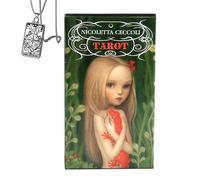 Générique Jeu de Tarot ceccoli - Format de Poche pour Les débutants avec Collier - Design enchanteur, Facile à Utiliser