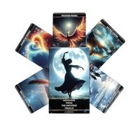 Générique Jeu De Tarot Débutant | 36 Cartes Portable Jeu De Société Et Illustrées Oracle avec Significations | pour Maison, Voyage, Fête, Amis, Adultes, Ados, Soirée Familiale