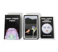 Générique Jeu de Tarot Moon Power 78 carats Noyau Bleu Premium 350gsm 12x7cm boîte Goldfolie de Luxe | idéal pour Les Jeux intuitifs