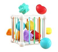 Générique Jeu de Tri de Formes pour Bébé,Cubes Sensoriels Blocs d'Éveil | Blocs de Formes Sensoriels pour Développement Précoce et Motricité Fine 1 à 3 Ans