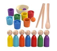 Générique Jeu de tri des Couleurs en Bois - Jouet éducatif pour Maternelle - Balle de tri dans Une Tasse,pour, garçons, Filles, crèche, Maternelle arderie, Rassemblement Familial, fête
