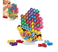 Générique Jeu D'Équilibre en Blocs | Briques en Bois à Assortir par Couleur | Tour d'Empilage de Blocs,pour Garçons Filles Apprentissage Préscolaire Concentration Motricité Fine Usage Domicile