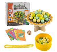 Générique Jeu d'équilibre en Bois avec Perles de colorées -Main, activité Interactive Parent-Enfant, Valeur pédagogique | Parfait pour mouvements contrôlés Mains et Actions réguli